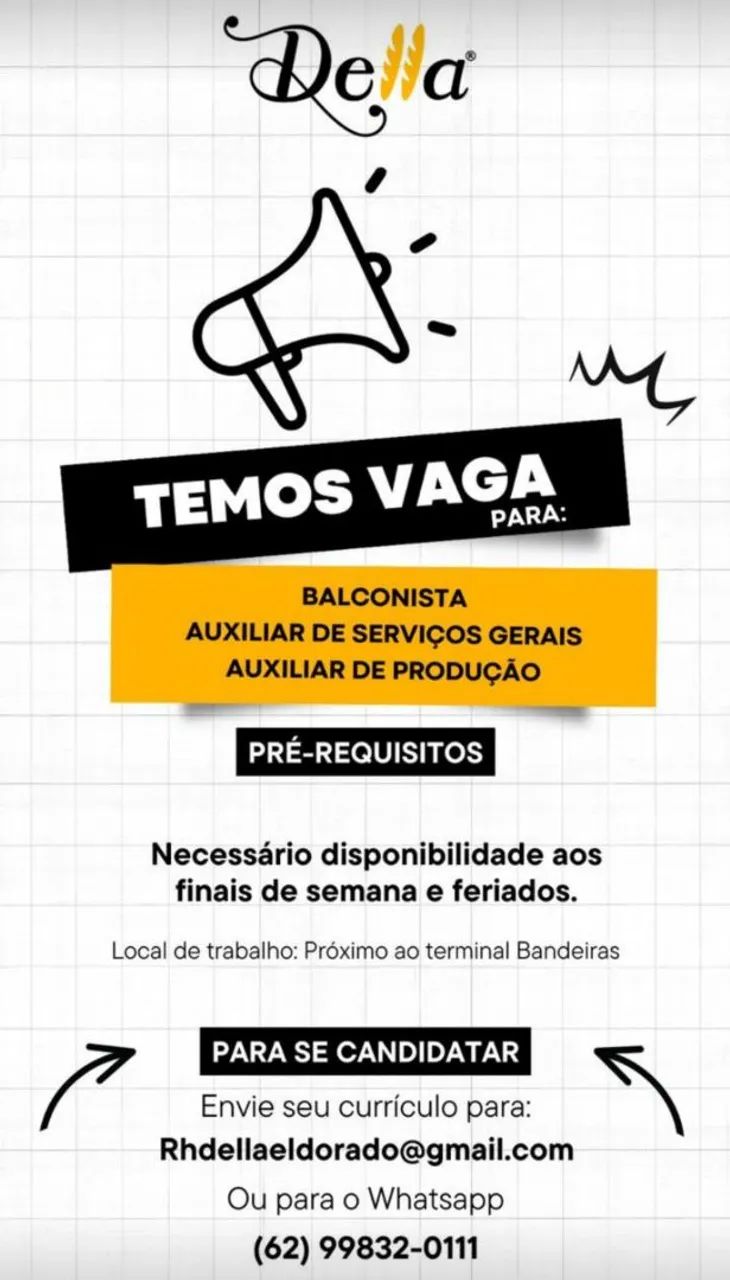 Vaga de balconista 