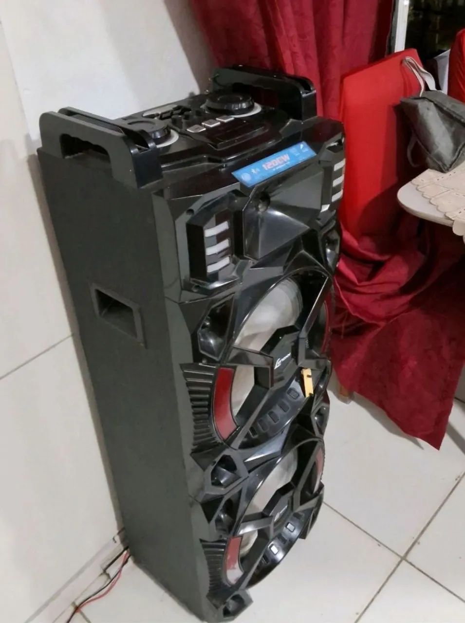 caixa de som lenoxx 1200w bluetooth - Foto 2