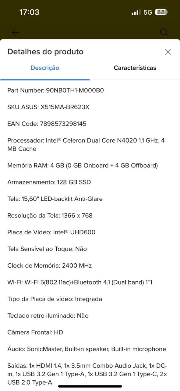 Notebook Asus X515MA - Foto 3