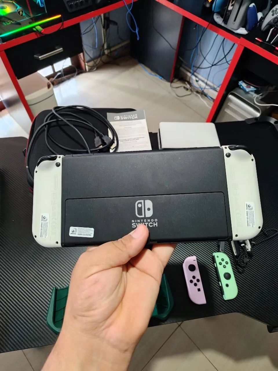 Nintendo switch oled desbloqueado + acessórios  - Foto 3