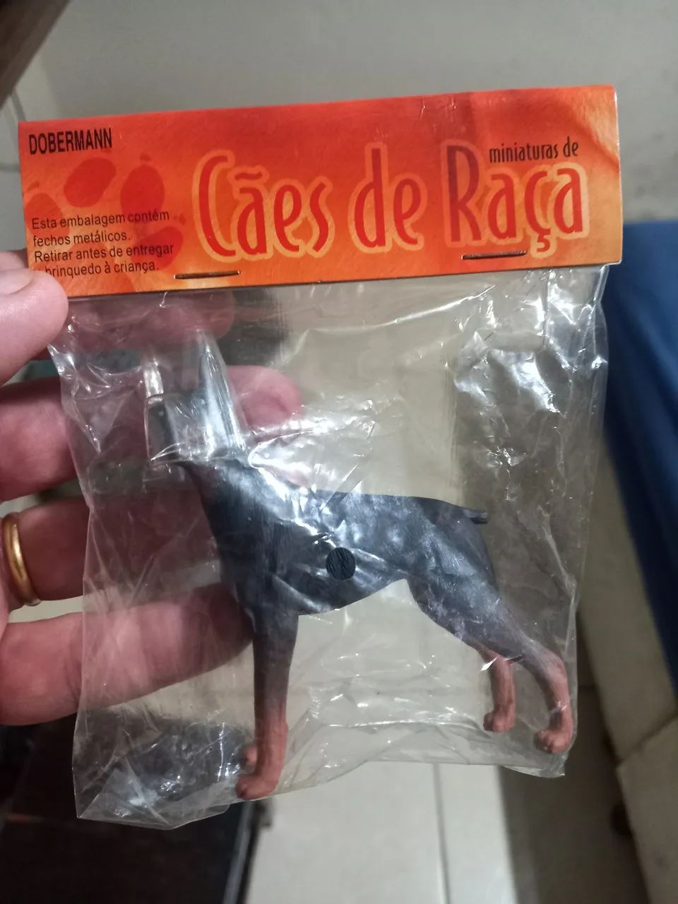 Boneco Cachorro Doberman Cães de Caça Miniatura - Foto 2