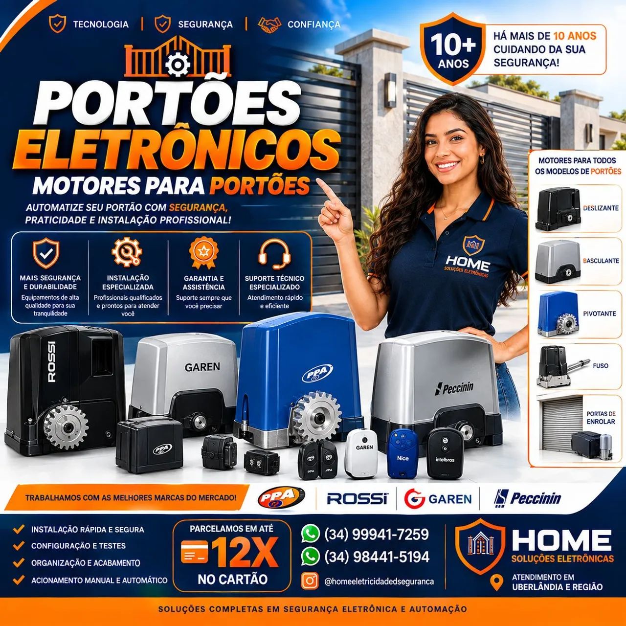 Portão eletrônico - Motor de portão 