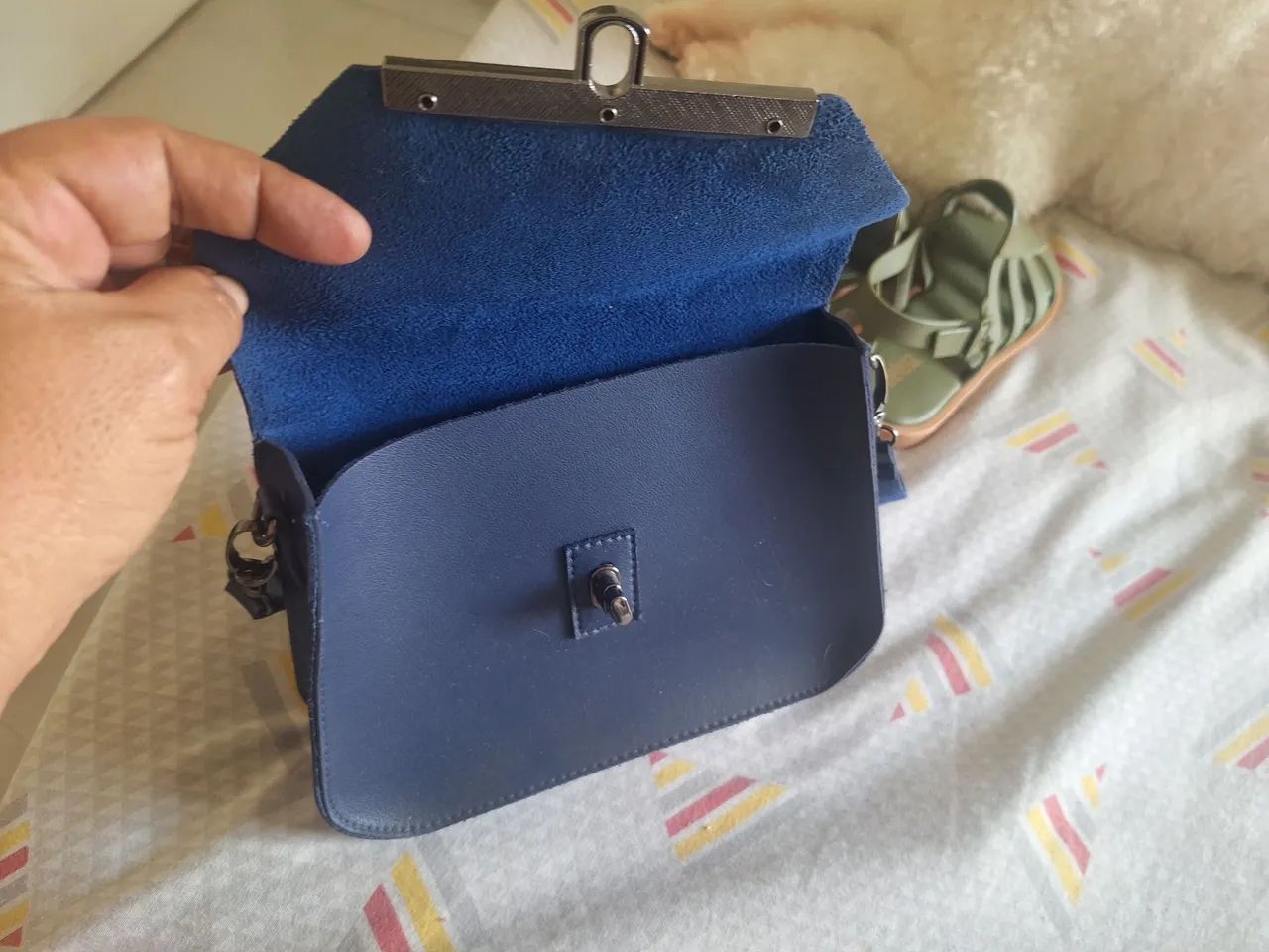 Bolsa azul pequena - Foto 3
