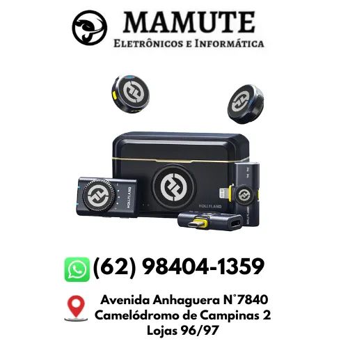 Hollyland Lark M2 Microfone de Lapela Sem Fio, Mini Microfone Cancelamento de Ruído