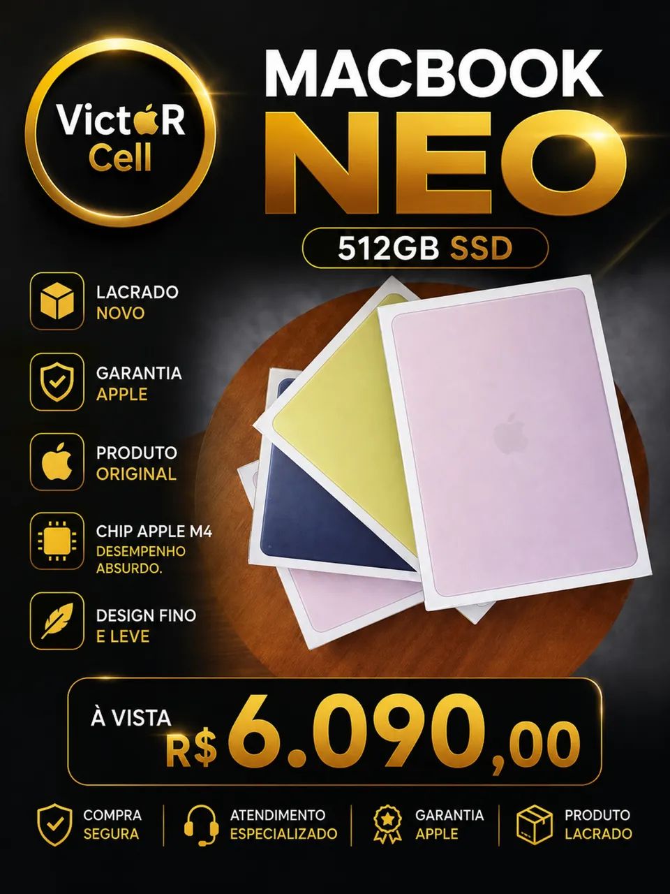 (LACRADO) MacBook Neo 512GB | Pronta Entrega 