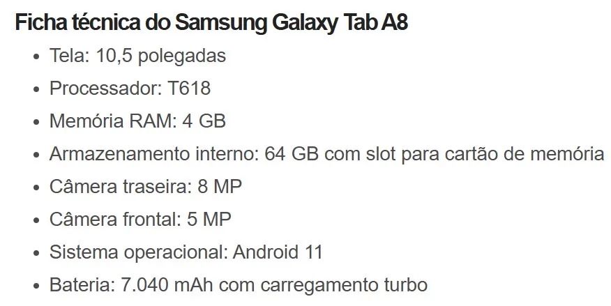 Tablet Samsung Galaxy Tab A8 - Foto 5
