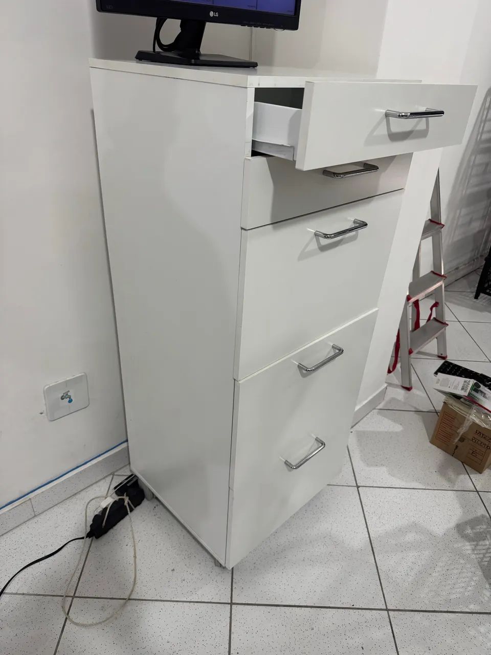 Arquivo Escritório Gaveteiro Branco  - Foto 4