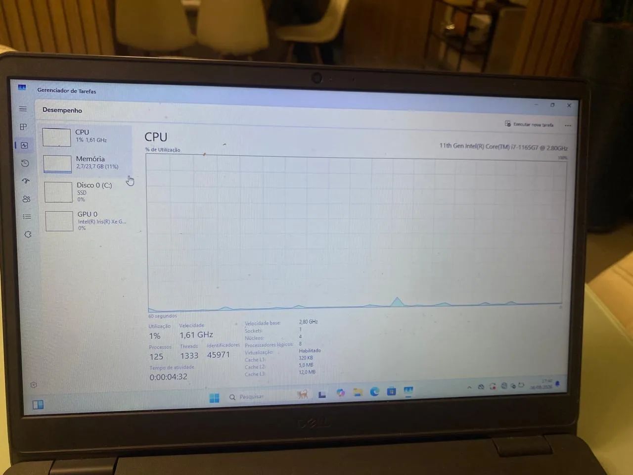 Notebook Dell i7 11 Geração 24GB RAM - Placa de vídeo NVidia - Windows 11 SSD - NOVO - Foto 5
