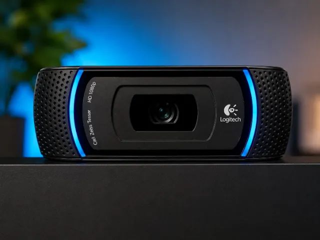 Webcam Logitech C910 Full HD 1080p Original - Autofoco | Leia a descrição