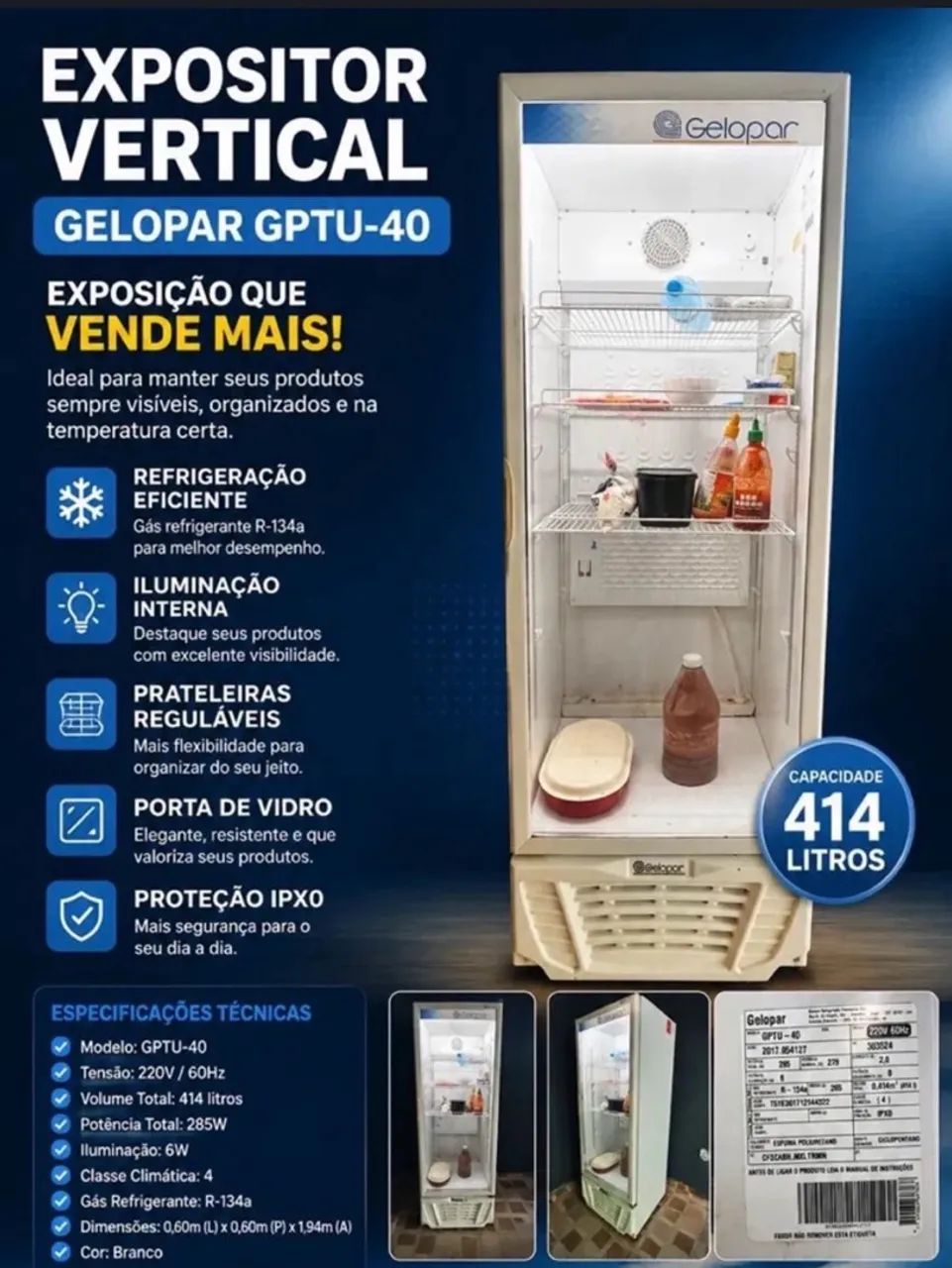 Freezer vertical 414L - Foto 2