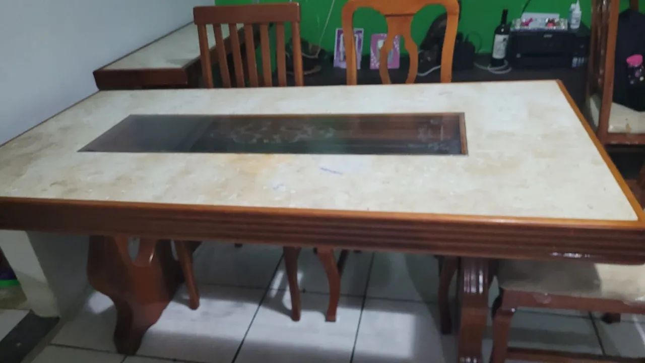 MESA DE MADEIRA + APARADOR [ PROMOÇÃO]!!! - Foto 2