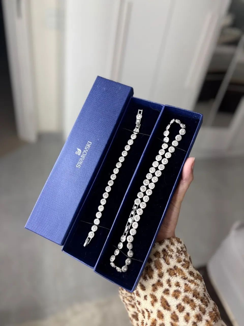 kit colar e pulseira swarovisk 