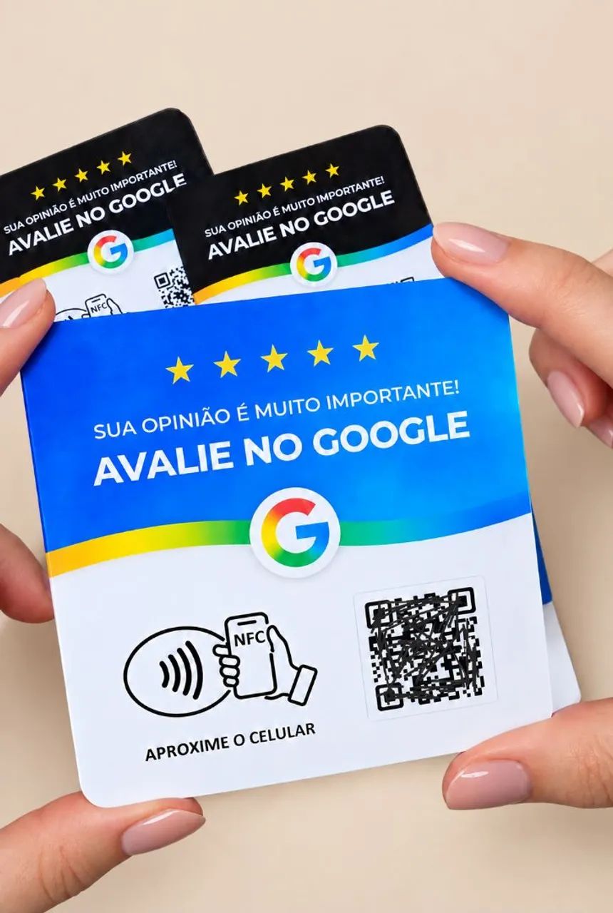 Seja Vendedor Placa Google Avaliação NFC e QR CODE DINAMICO