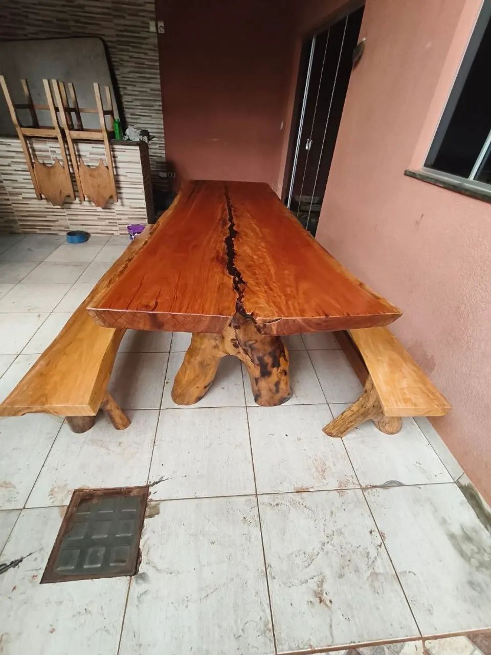 Mesa rústica rezinada 2 m e 5 m de comprimento - Foto 3