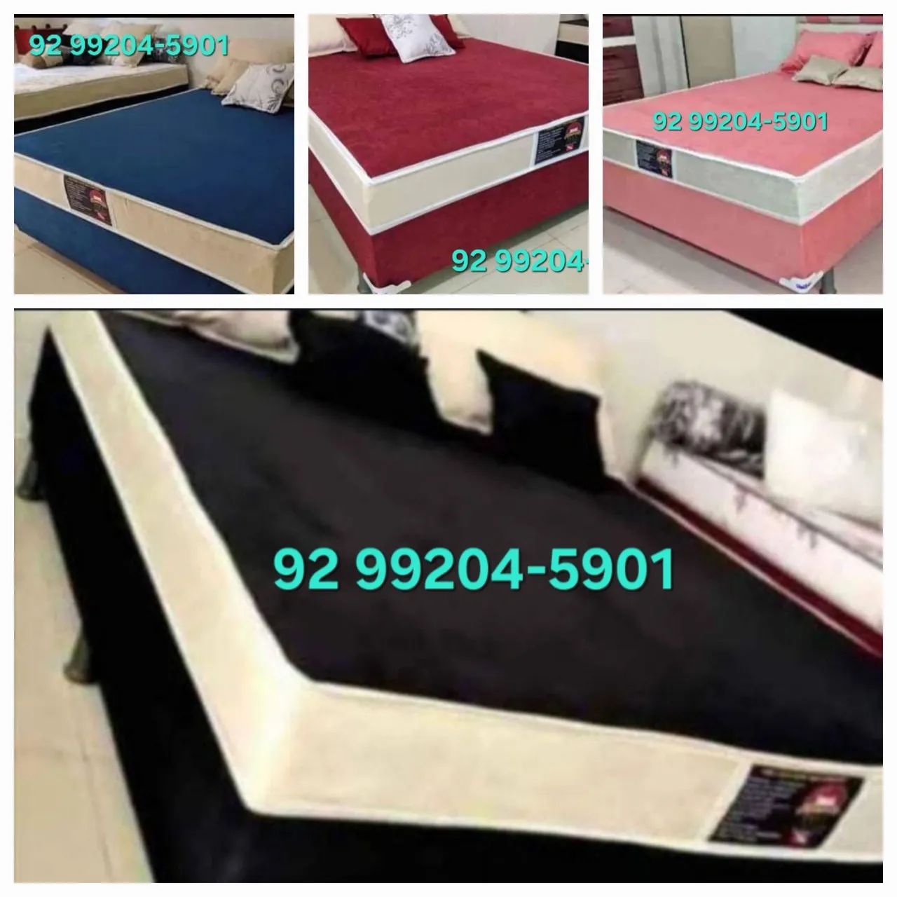 Cama de casal semi ortopédica várias cores 
