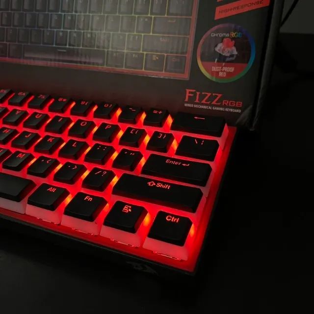 Teclado Redragon Fizz + Keycaps Pudim - Foto 2
