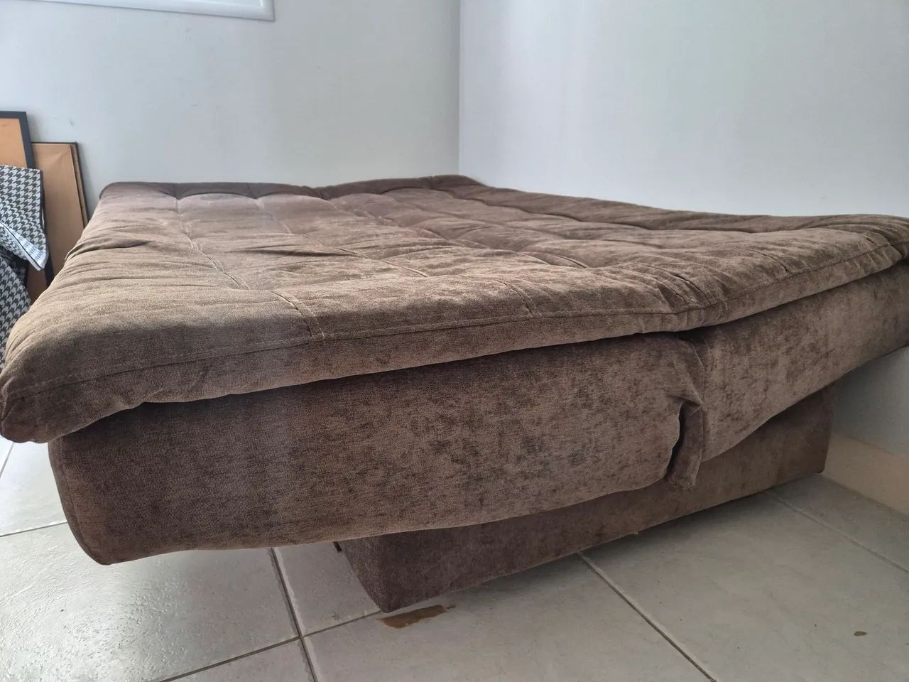 Sofá marrom 2 lugares (sofá-cama casal) - Foto 5