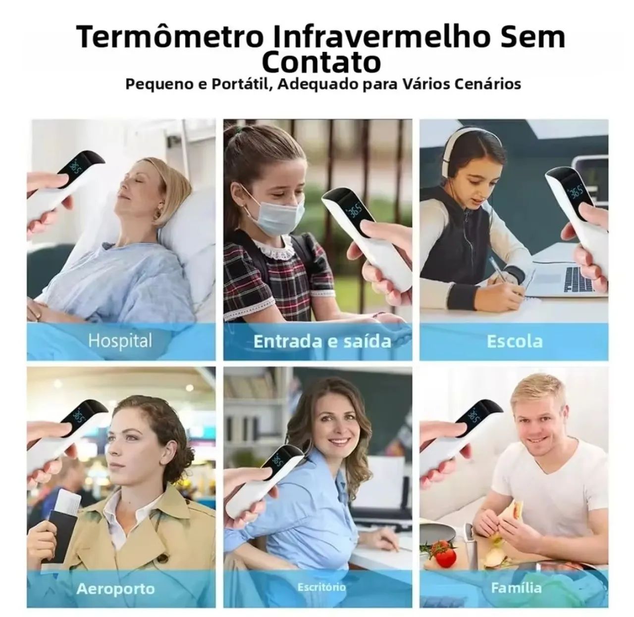 Termômetro infravermelho digital com led - Foto 3