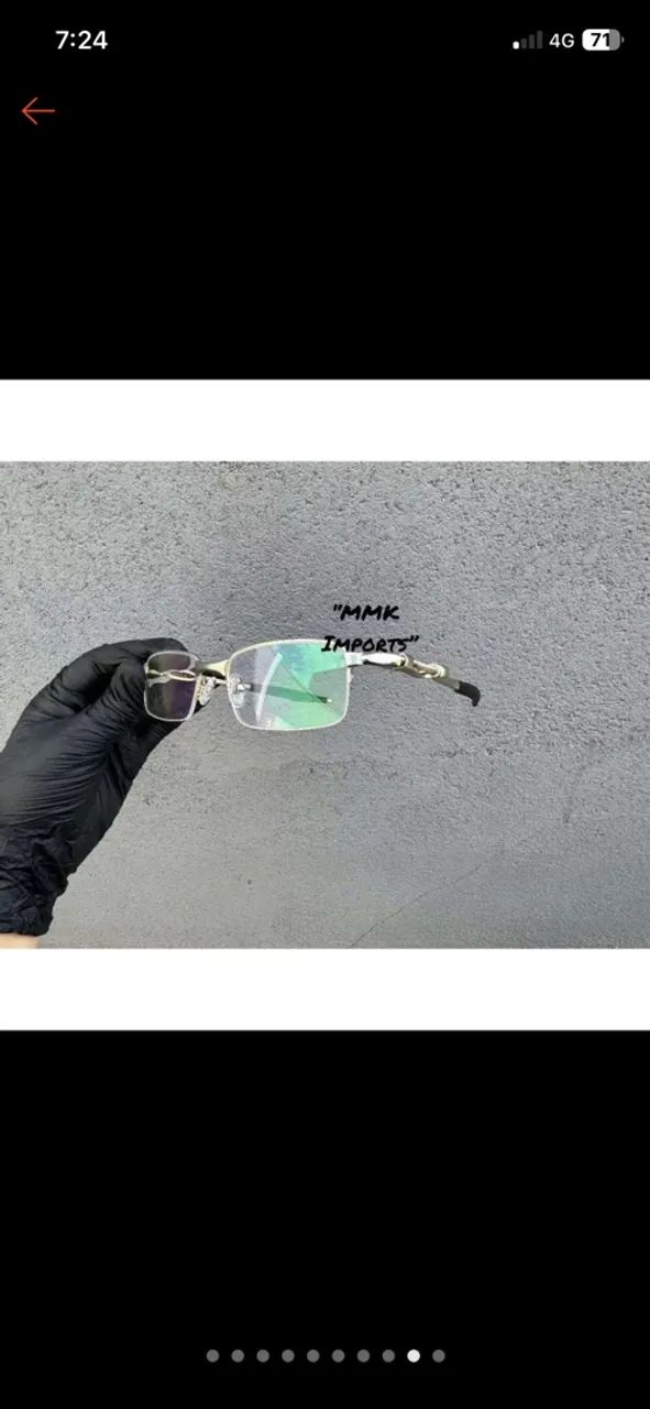 Óculos semi novo