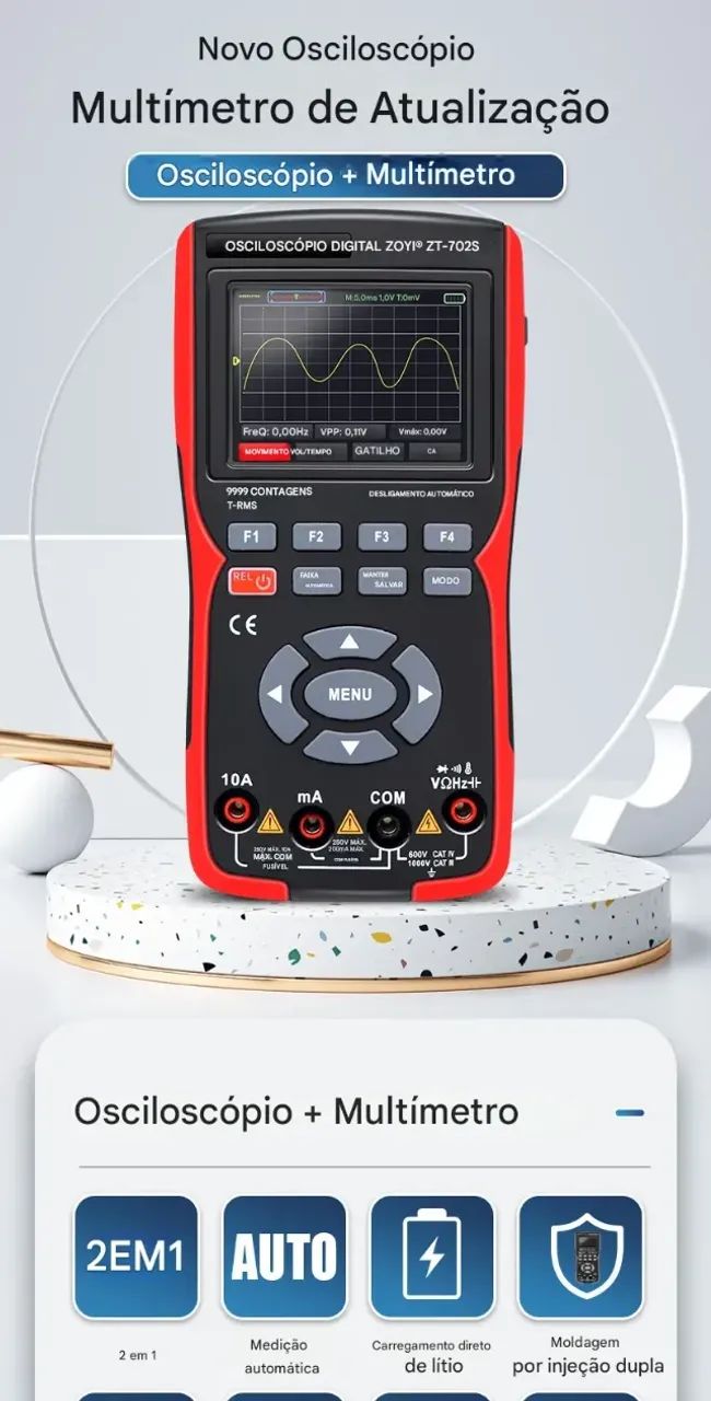 Multimetro Osciloscopio - Top de Linha - Novo - Foto 5