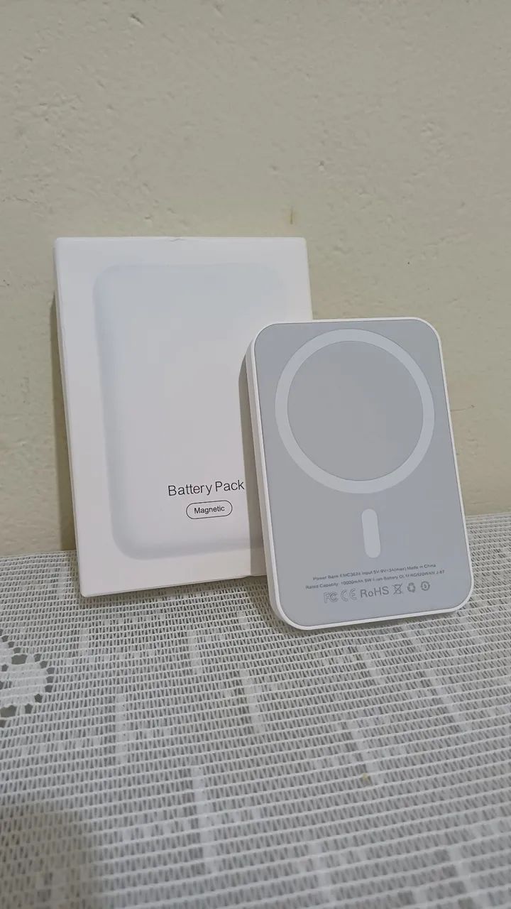 Carregador por indução portátil 10.000mAh