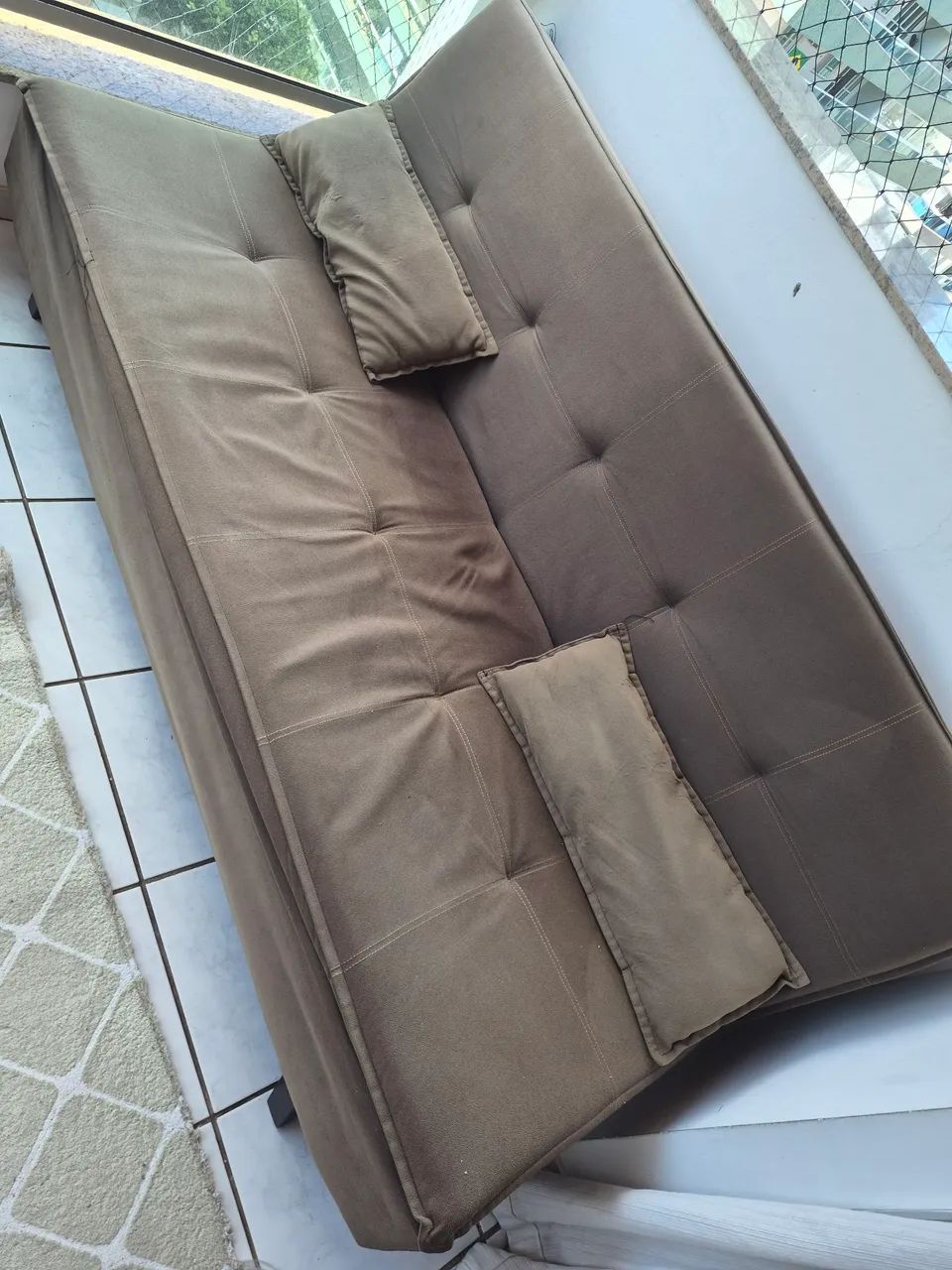Sofa Cama Marrom - Foto 2