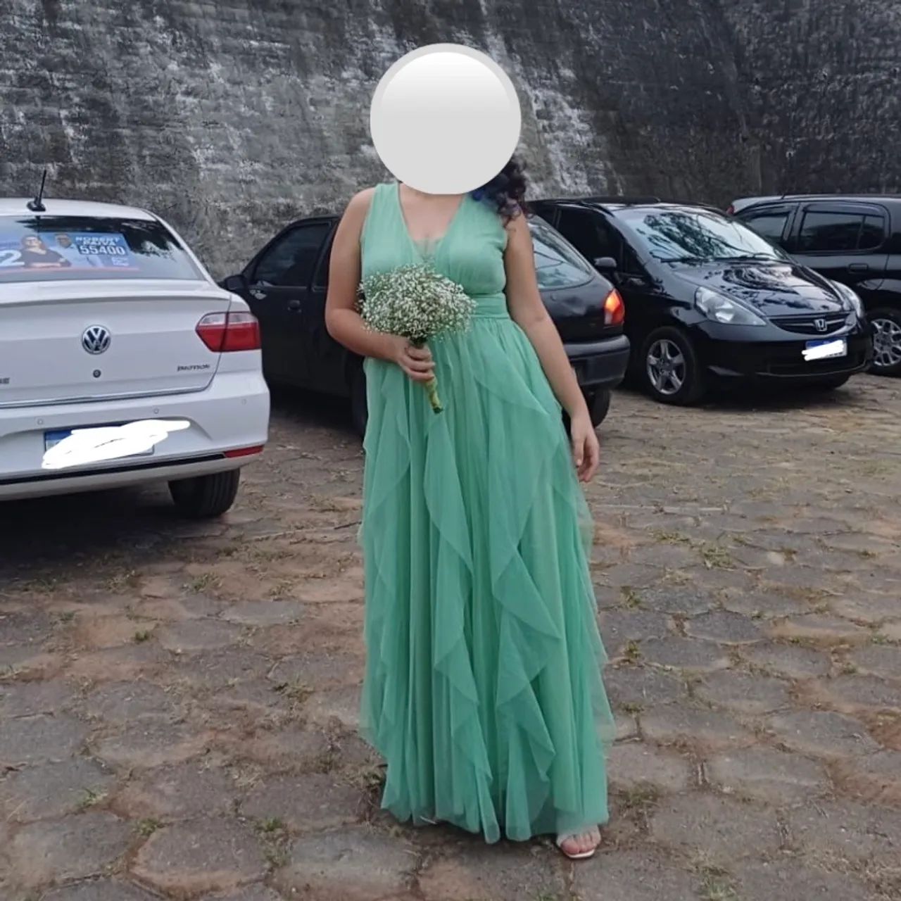 Vestido de Madrinha Verde Menta - Elegante e Delicado (40/42)