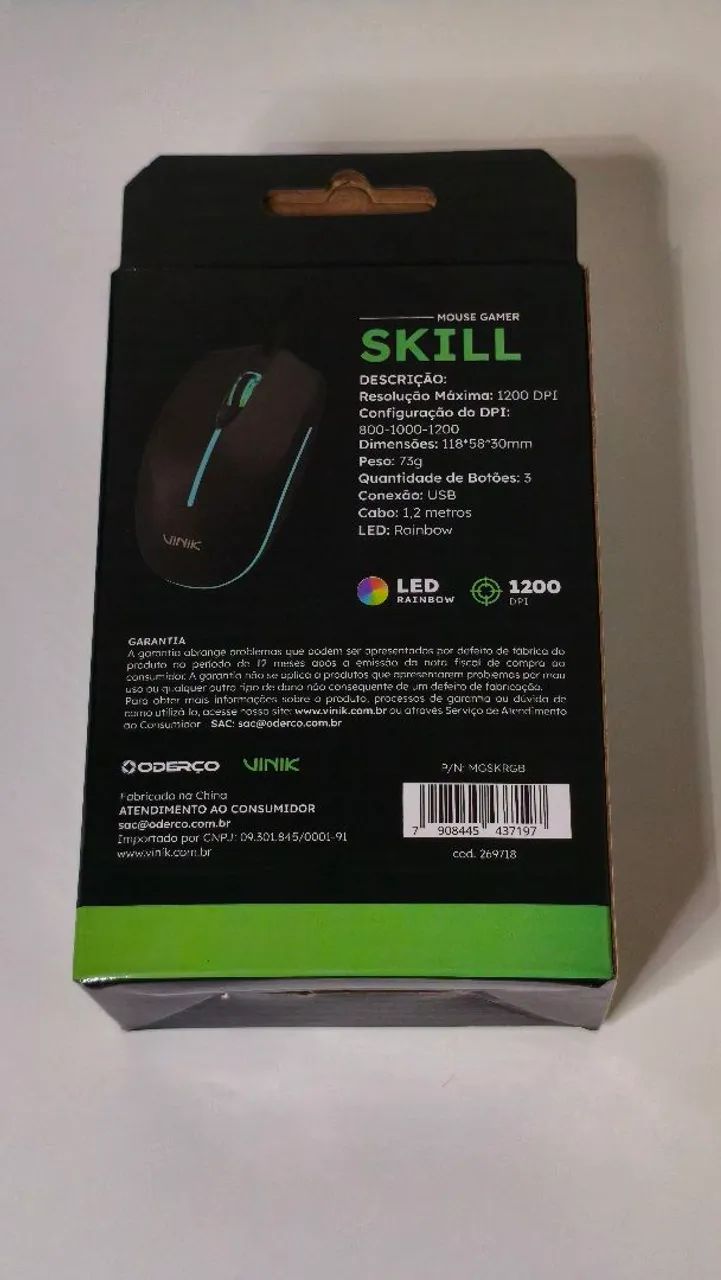 MOUSE GAMER VINIK SKILL 1200 DPI - Foto 4