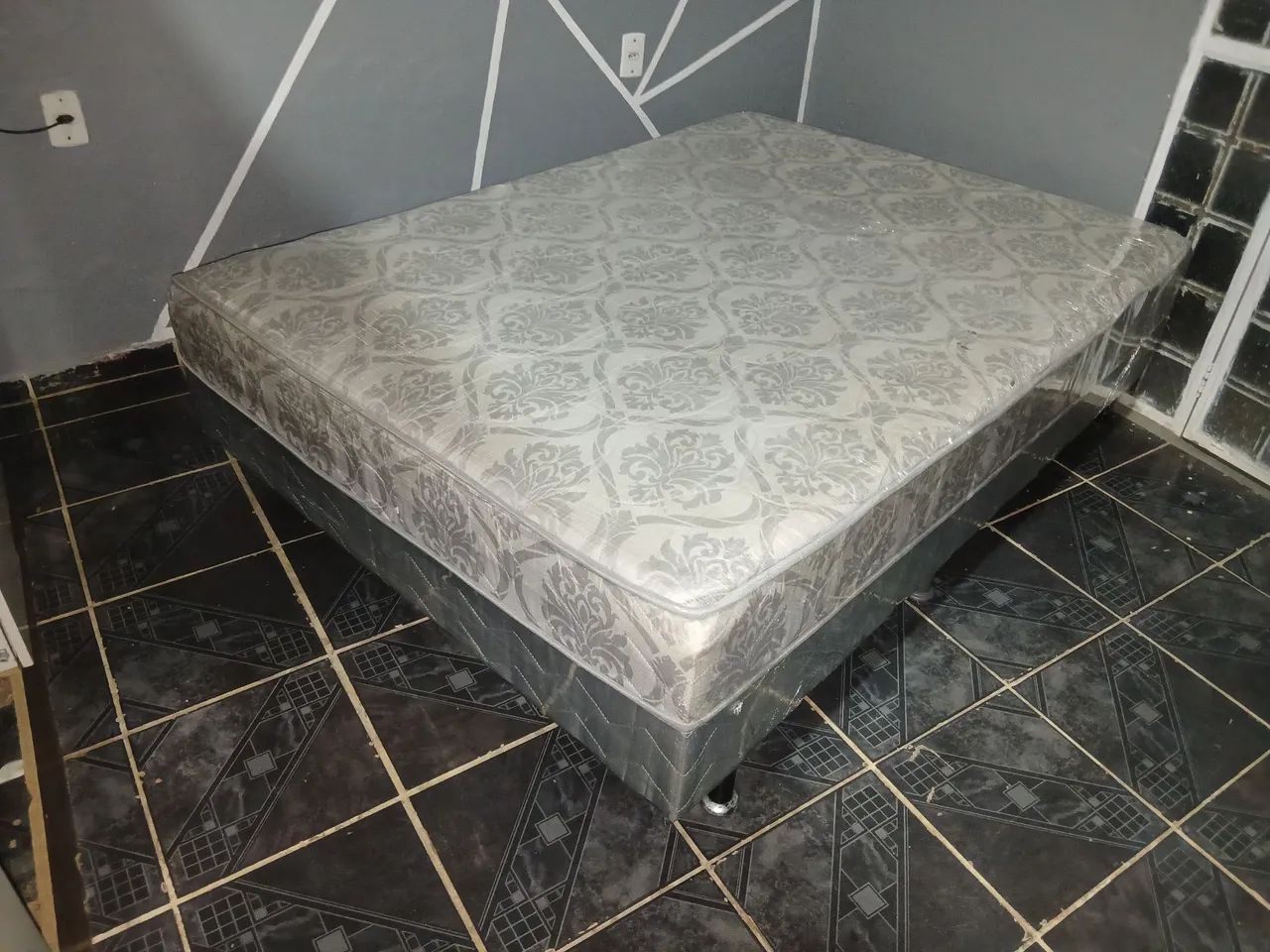 Cama Box Casal De Espuma Higienizada