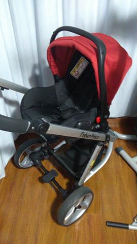 Carrinho Moisés + Bebê conforto c/ base isofix Fischer Price - Foto 3
