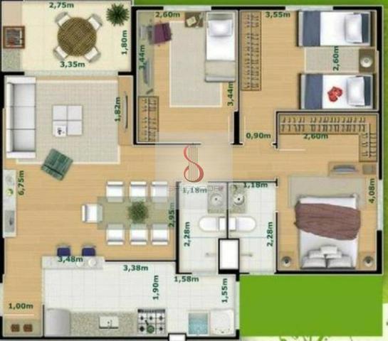 Apto de 81m² com 3 dorms á venda por R$ 400.000,00 no Urbanova - SJC - Foto 4