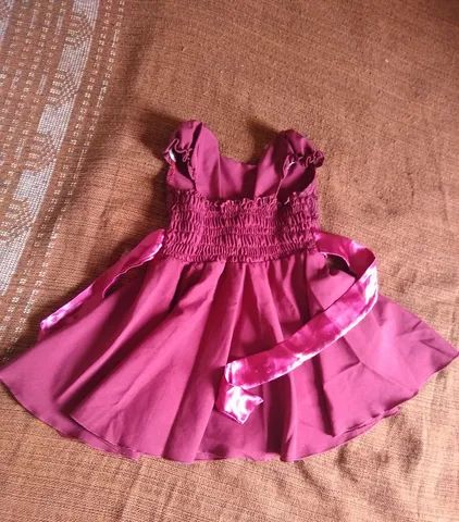Vestido vinho  P (1 a 2 anos) - Foto 2
