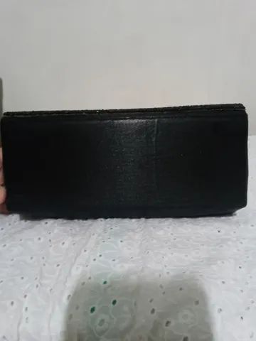 Bolsa de festa preta com brilho - Foto 2
