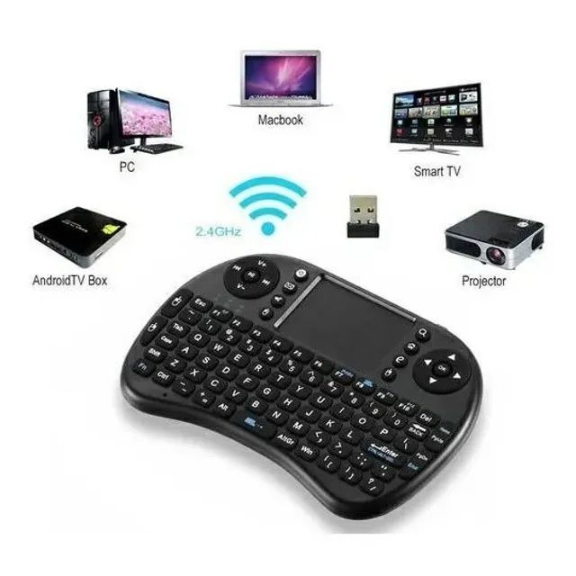 Mini teclado wireless com led para tv smart - Foto 3