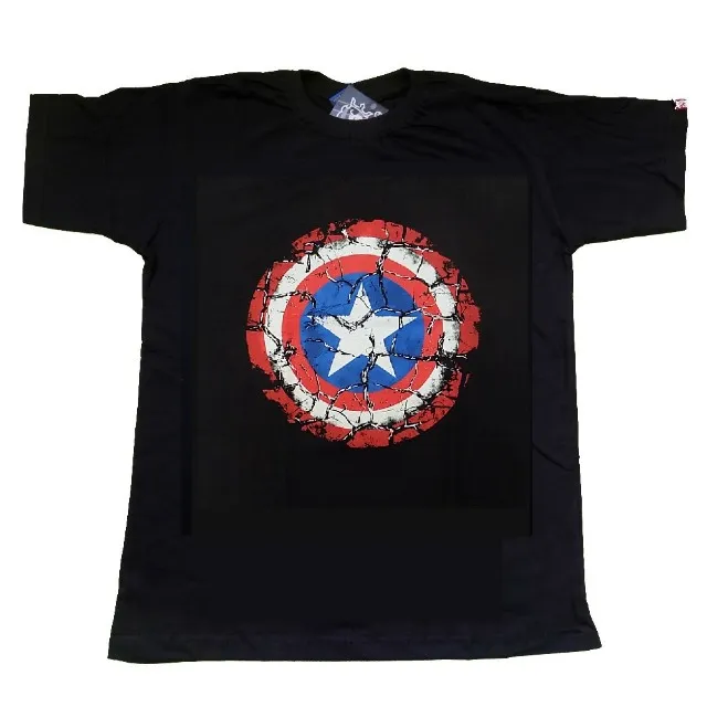 Camisas Moda Masculina Estampas Banda Filme Desenho HQ Manga Curta Gola Careca