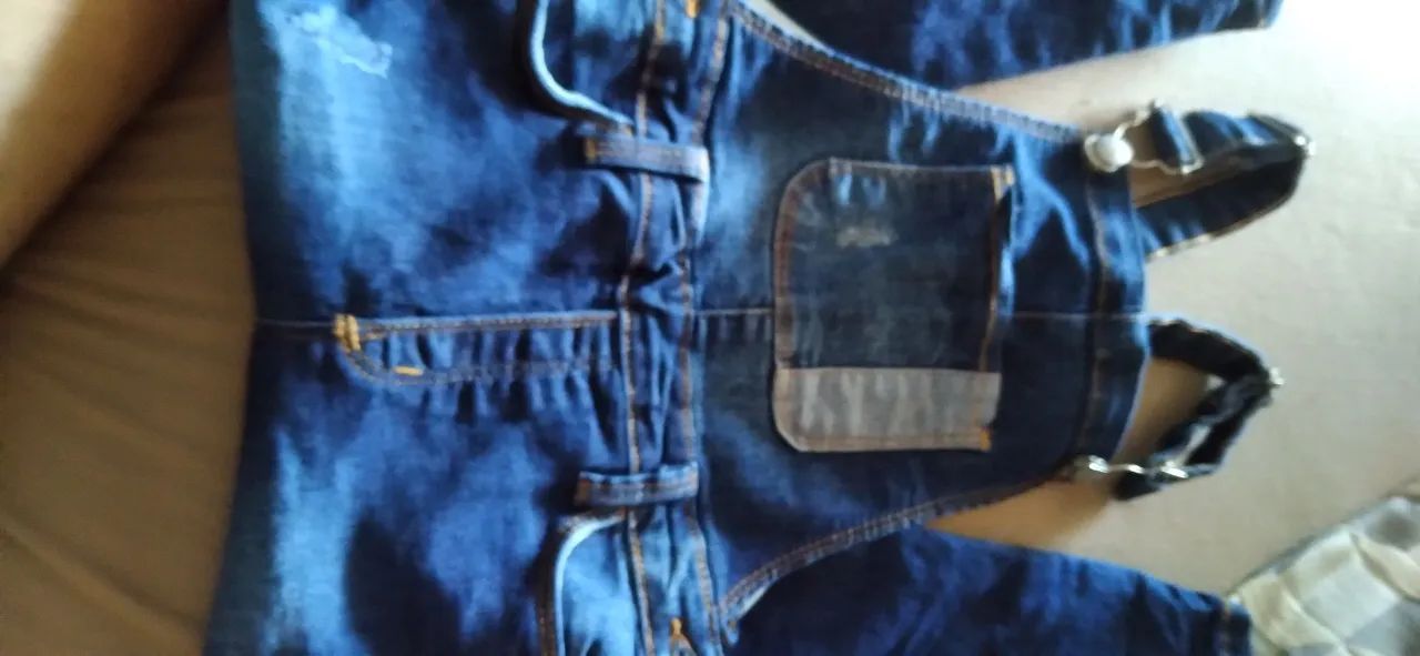 Macacão Jeans Baby Club Tamanho 4 - Foto 4