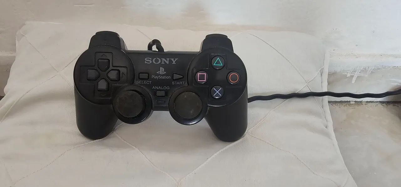 CONTROLE ORIGINAL PS2 SONY SERIE H sem teste COM DEFEITO