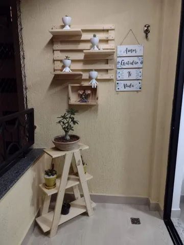 Floreira de palete. Fabricamos móveis rústicos de Pallet, Pallets e pinus. - Foto 5