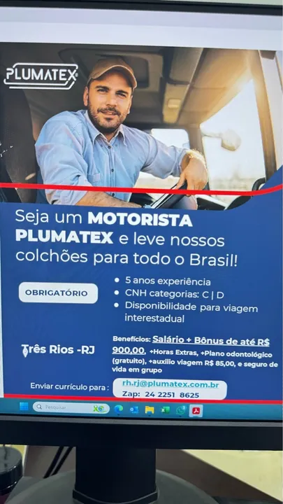Motorista caminhão baú . Leia anuncio inteiro.
