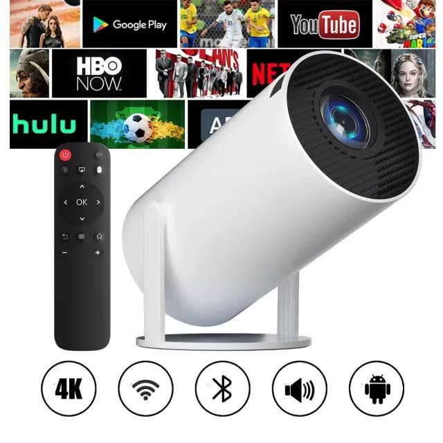 Projetor4k Wifi Bluetooth Smart Portátil Hy300 Cor Branco 110V/220V