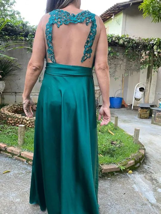 Vestido longo festa verde - Foto 3
