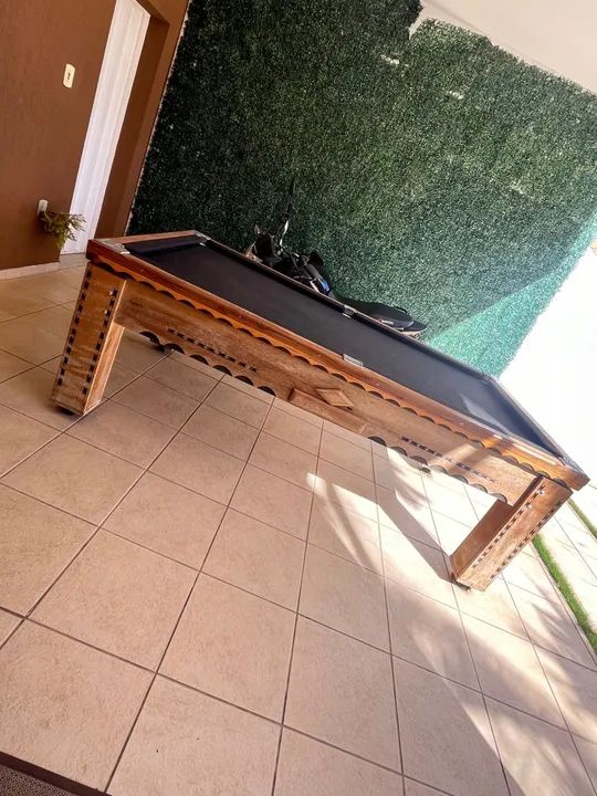 Sinuca madeira e tacos  - Foto 3