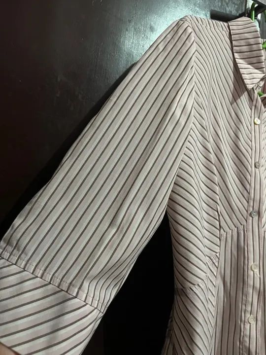 Camisa social listrada TAM G - Foto 3