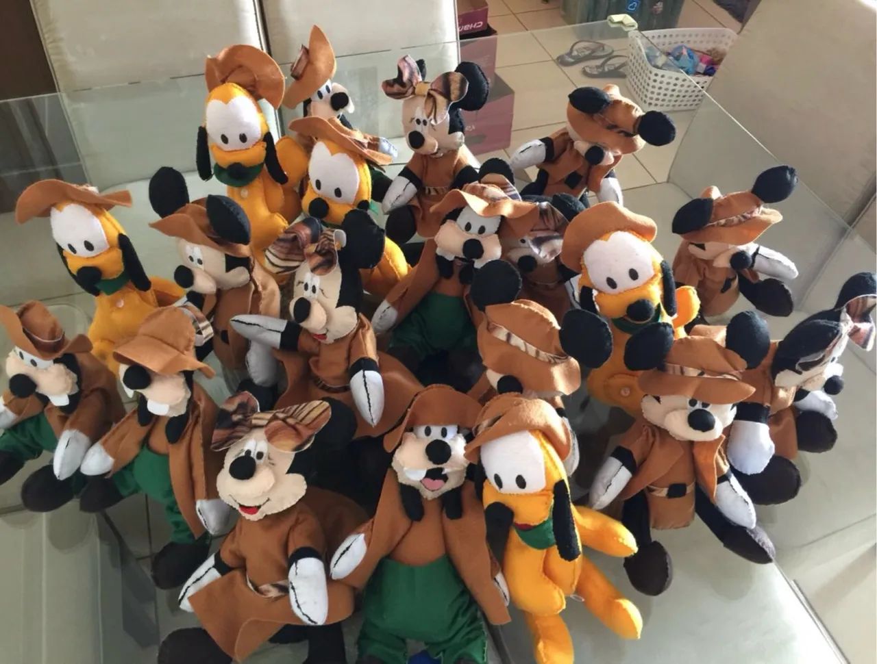 Decoração festa Bonecos de feltro do Mickey e Pluto,  Safari/Aventuras! - Foto 2