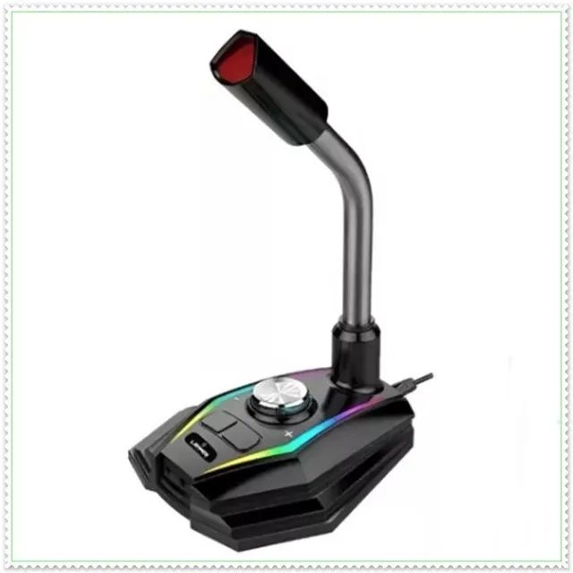 Microfone Gamer com Led RGB Usb para PC, Notbook