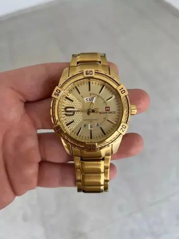 Relogio Dourado Naviforce Original