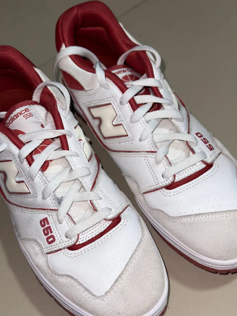 New balance 550 branco e vermelho | Original - Foto 2