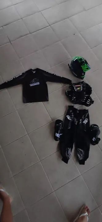 Kit roupa motocross infantil pro tork
