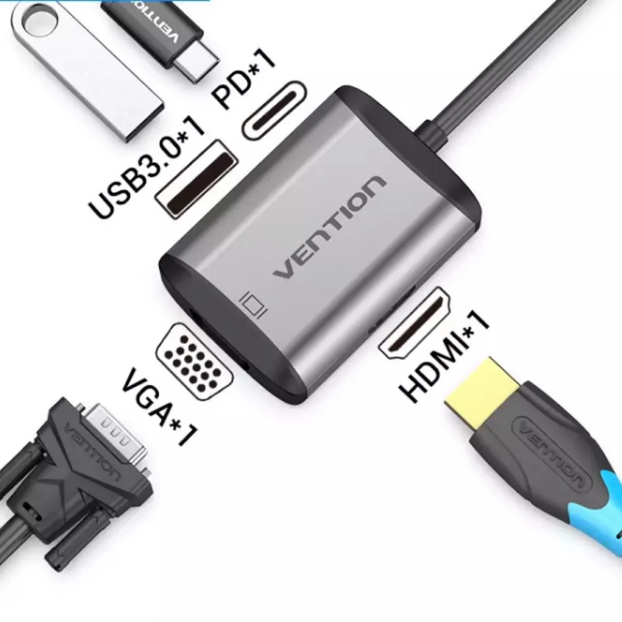 Hub usb c para MacBook, notebook, Samsung Dex adaptador tipo c Vention
