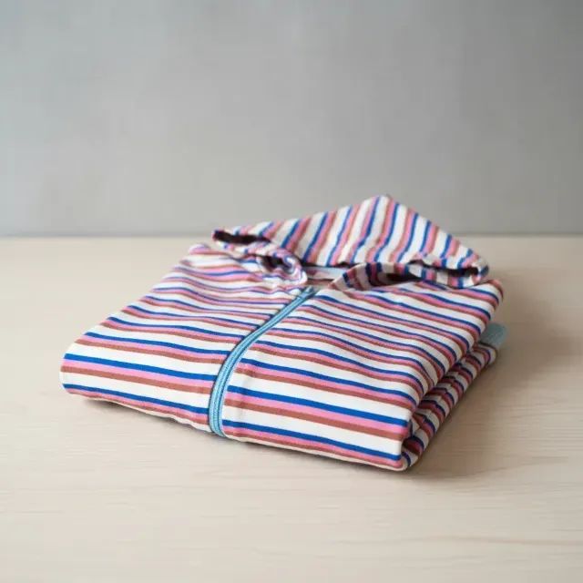 Blusa listrada com capuz manga longa Jinglers - Foto 3